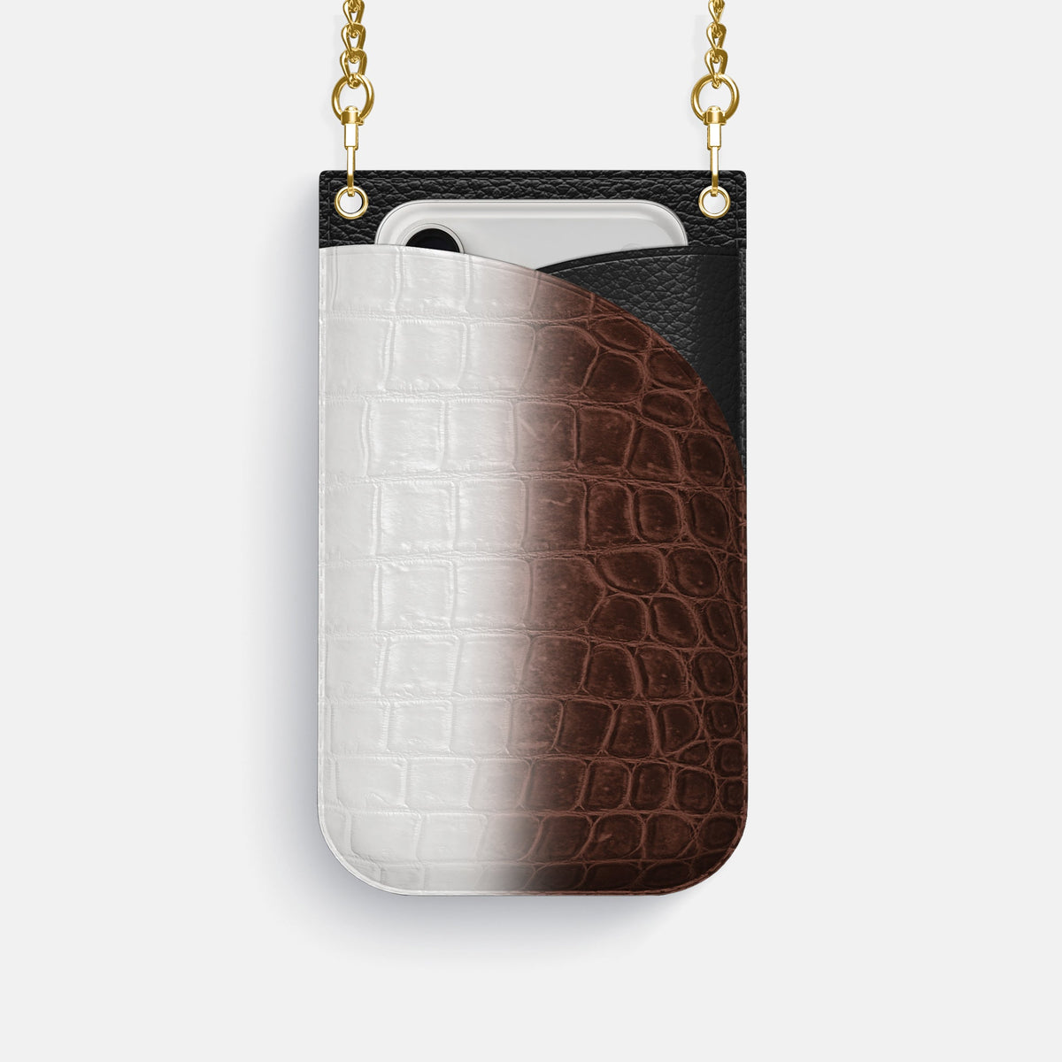 Crossbody Bag For iPhone 17 Pro In Himalayan Crocodile