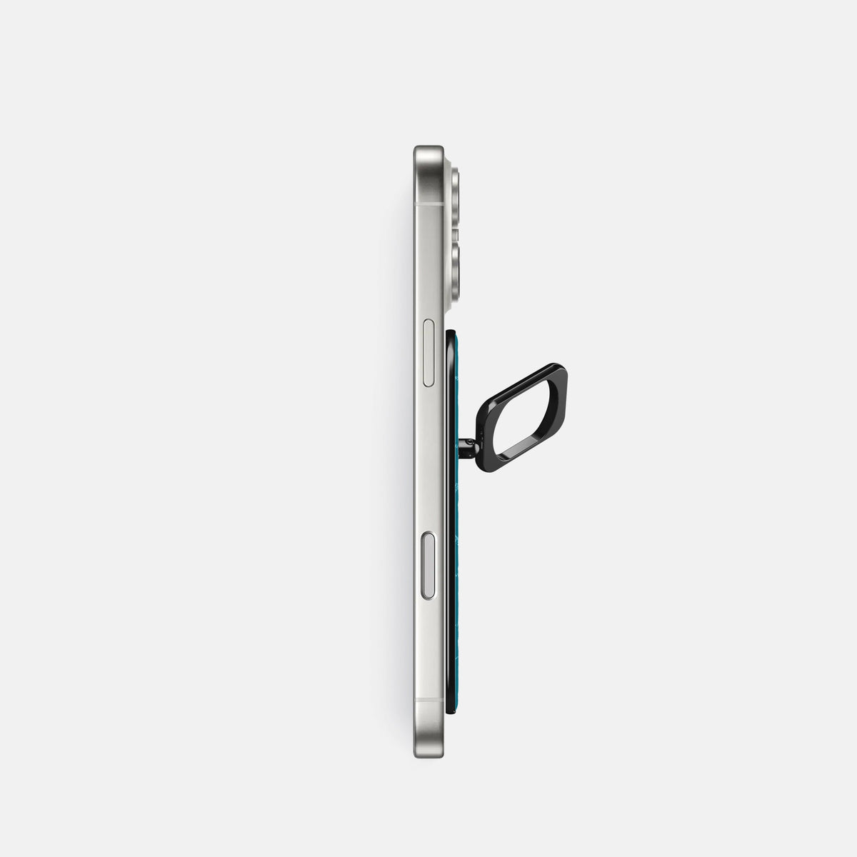 MagSafe Ring For iPhone 18 Pro In Shiny Alligator -3 | Curacao-Black