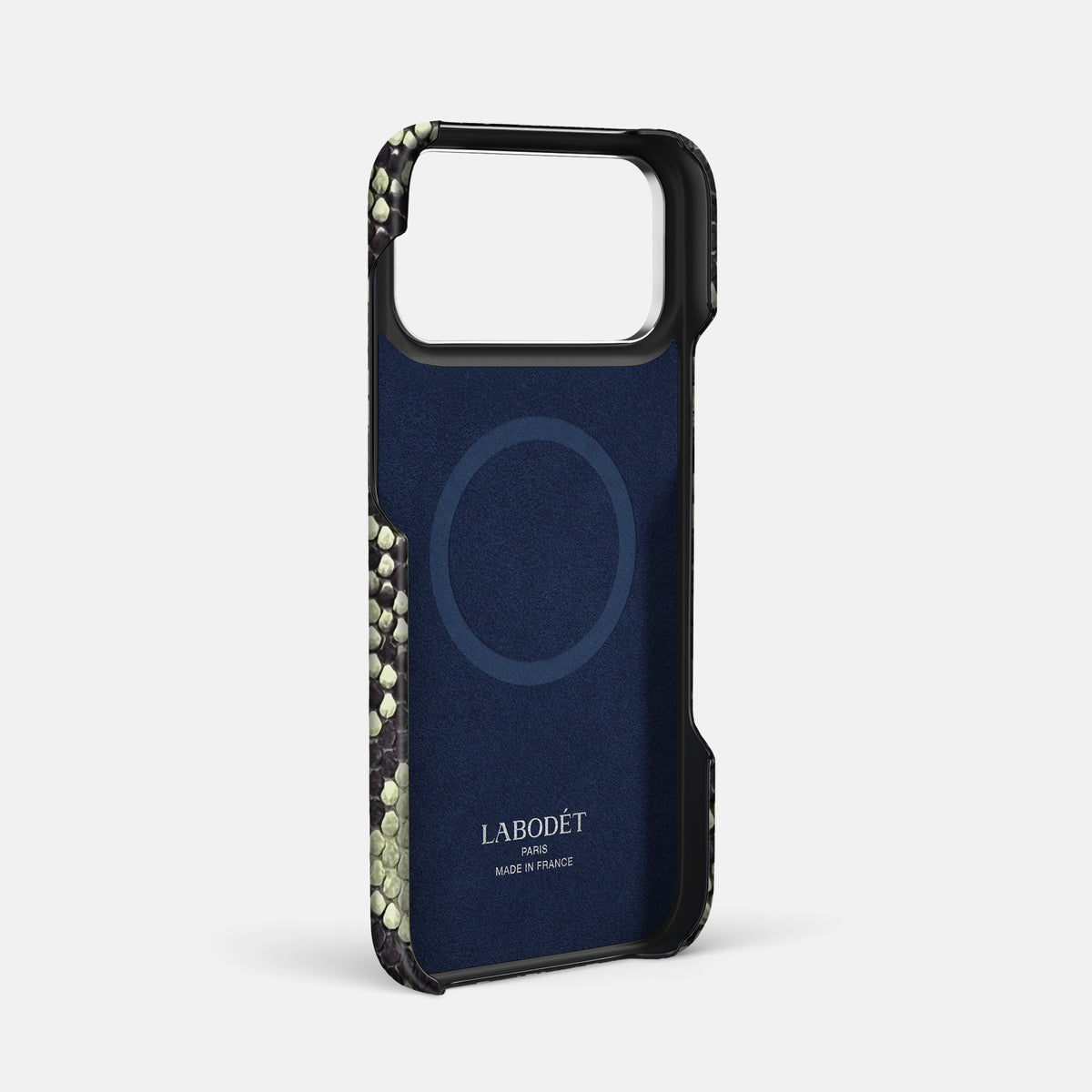 Classic Case For iPhone 17 Pro Max In Deluxe Python -4 | Army-Green-Steel