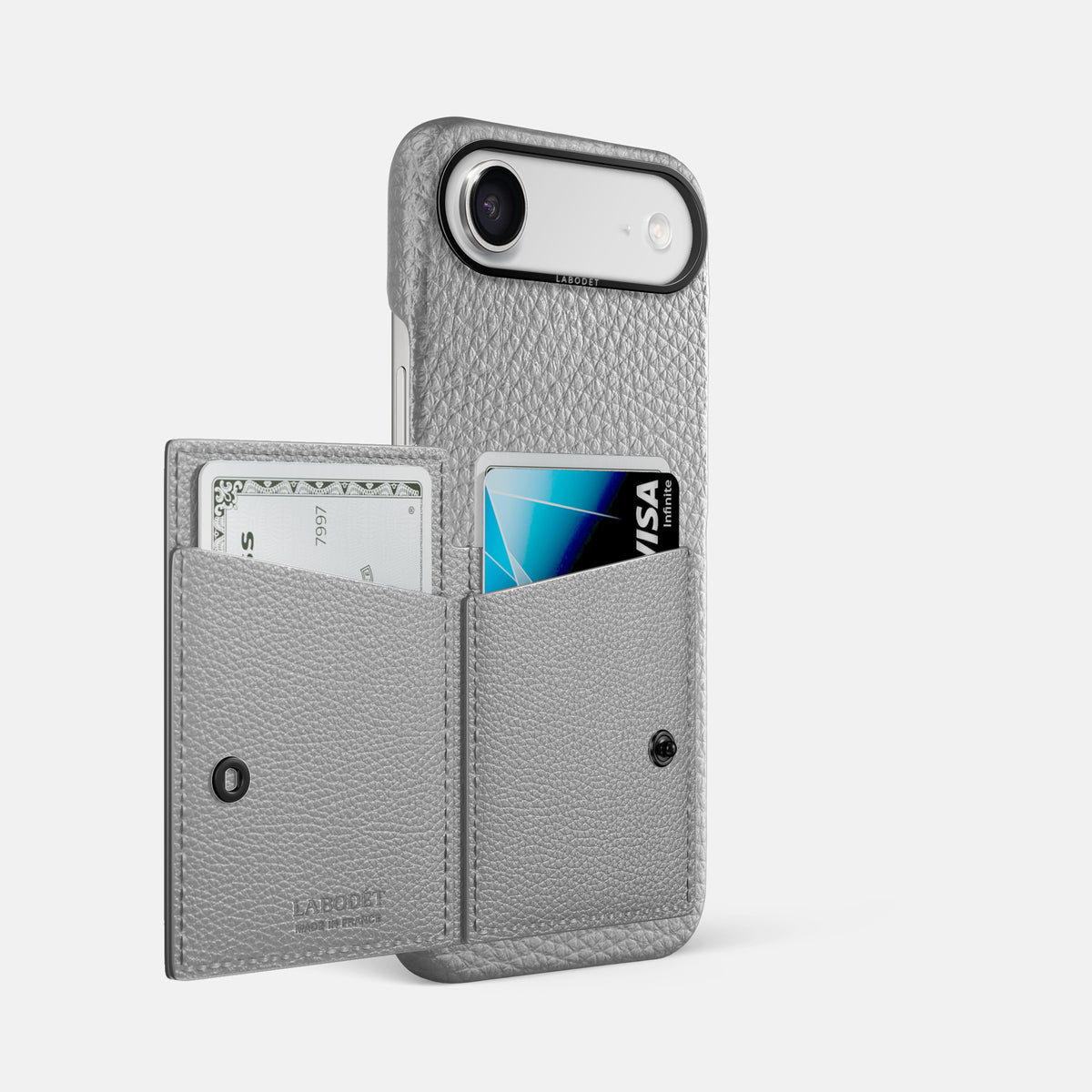 Bi-Fold Case For iPhone 17 Air In Calf -2 | Nuage-Black