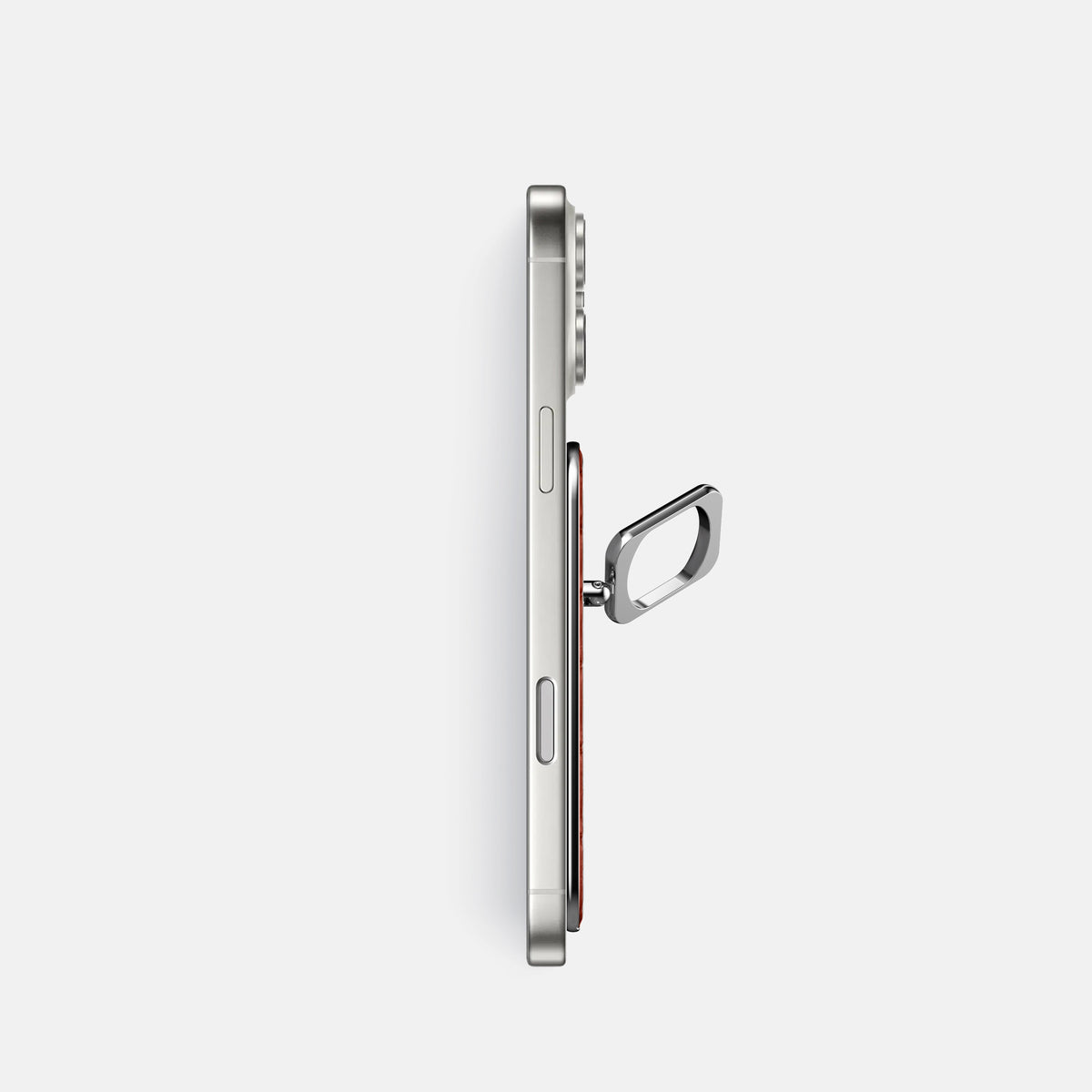 MagSafe Ring For iPhone 17 Pro In Porosus Crocodile -3 | Mahogany-Brown-Steel