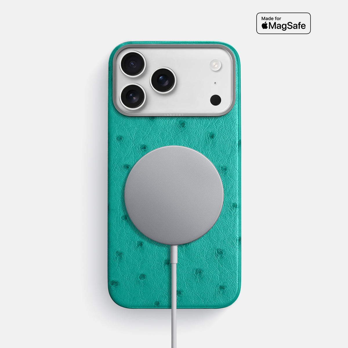 Classic Case For iPhone 17 Pro Max In Ostrich -5 | Turquoise-Steel