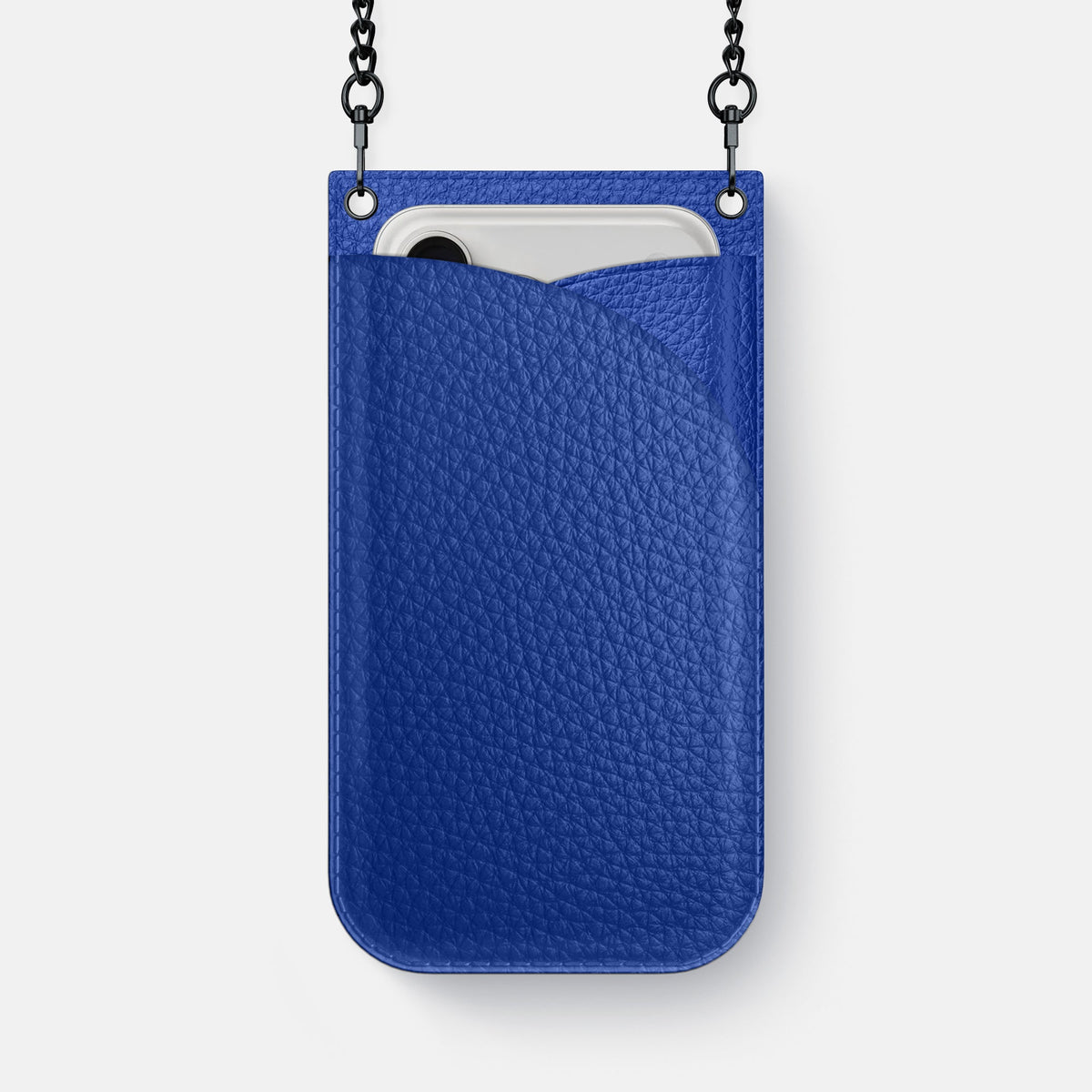 Crossbody Bag For iPhone 18 Pro Max In Calf -1 | Royal-Blue-Black