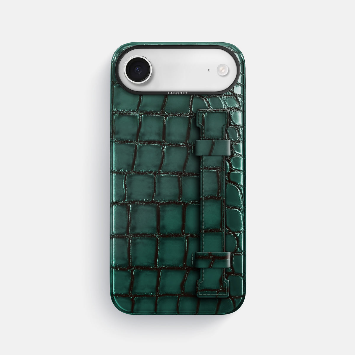 Handle Case For iPhone 17 Air In Patina Alligator -1 | Green-Black