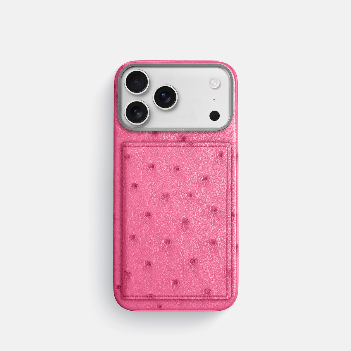 Bi-Fold Case For iPhone 17 Pro In Ostrich -1 | Pink-Steel
