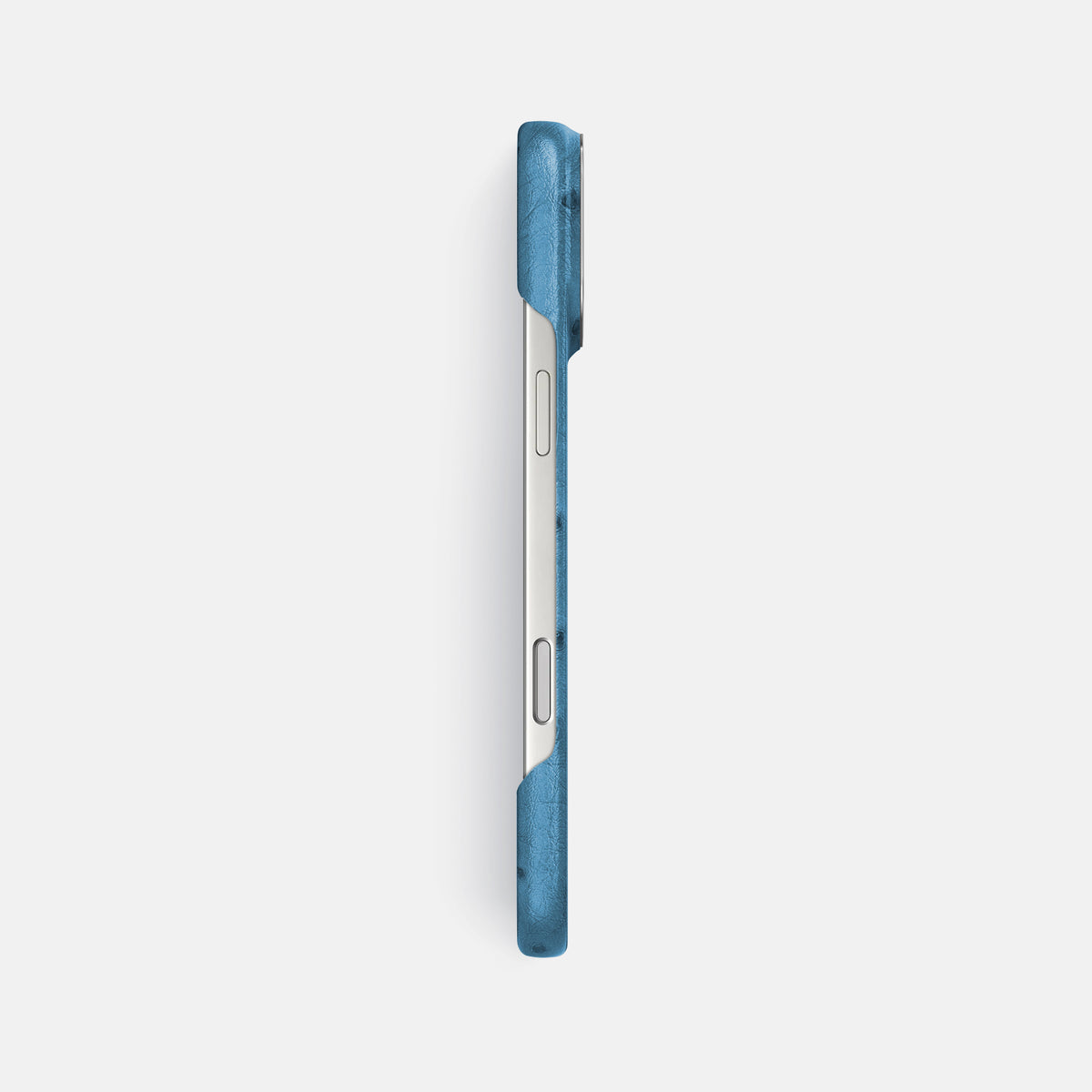 Classic Case For iPhone 17 Pro Max In Ostrich -3 | Blue-Jeans-Steel