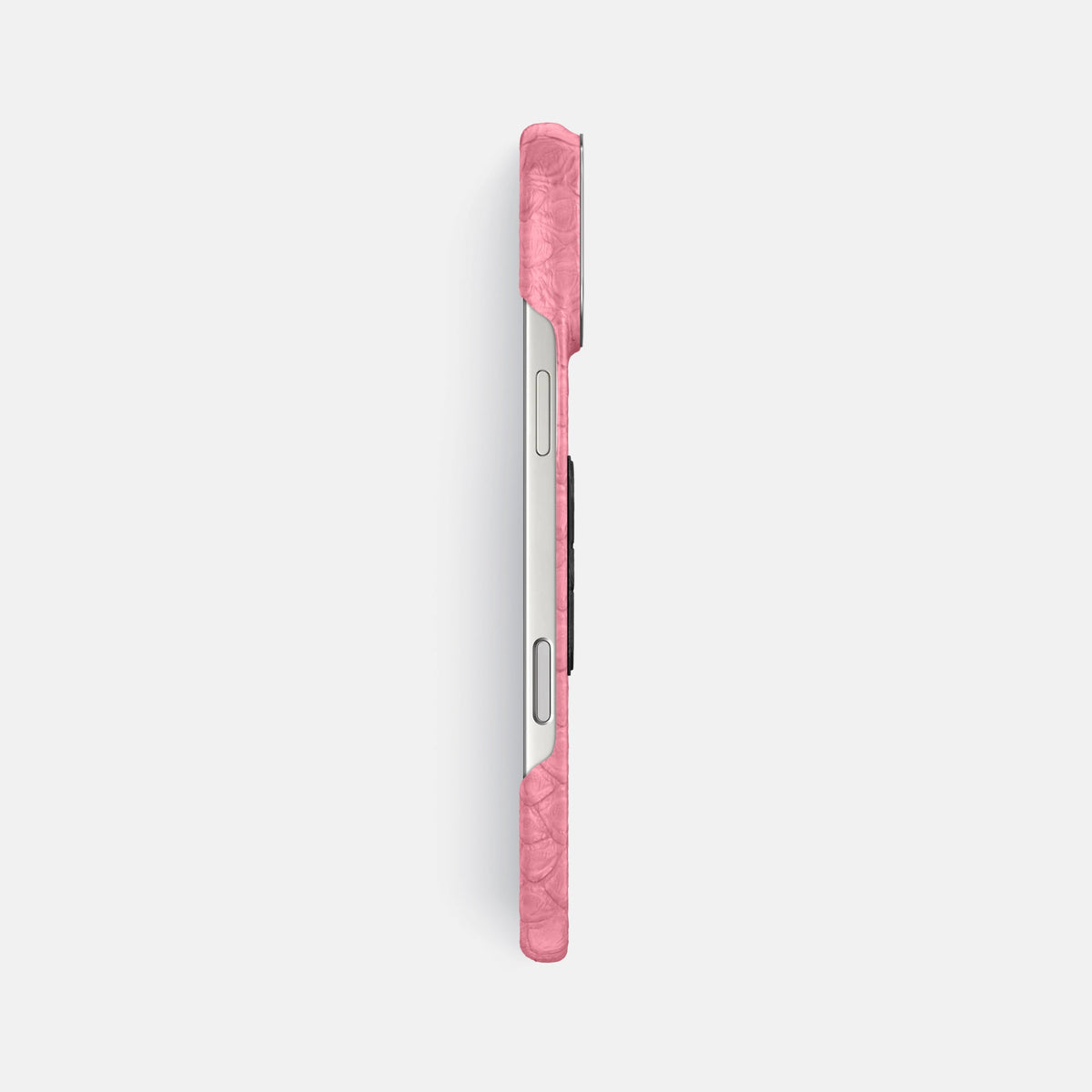 Classic Case With Titanium Skull For iPhone 18 Pro Max In Python -3 | Pink-Steel