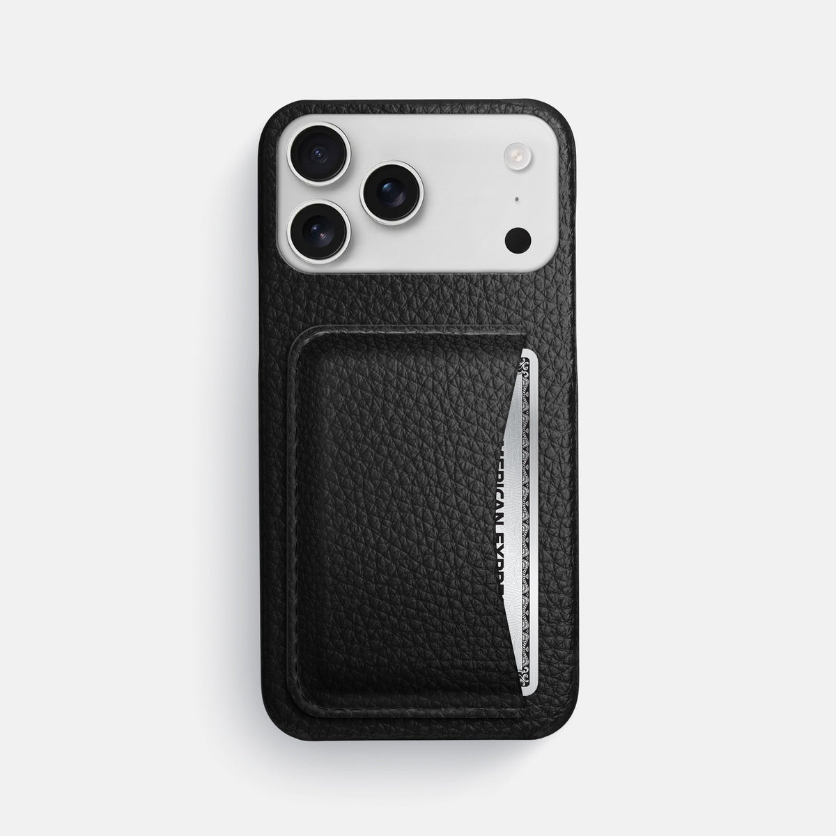Slim Card Case For iPhone 18 Pro Max In Calf -1 | Black