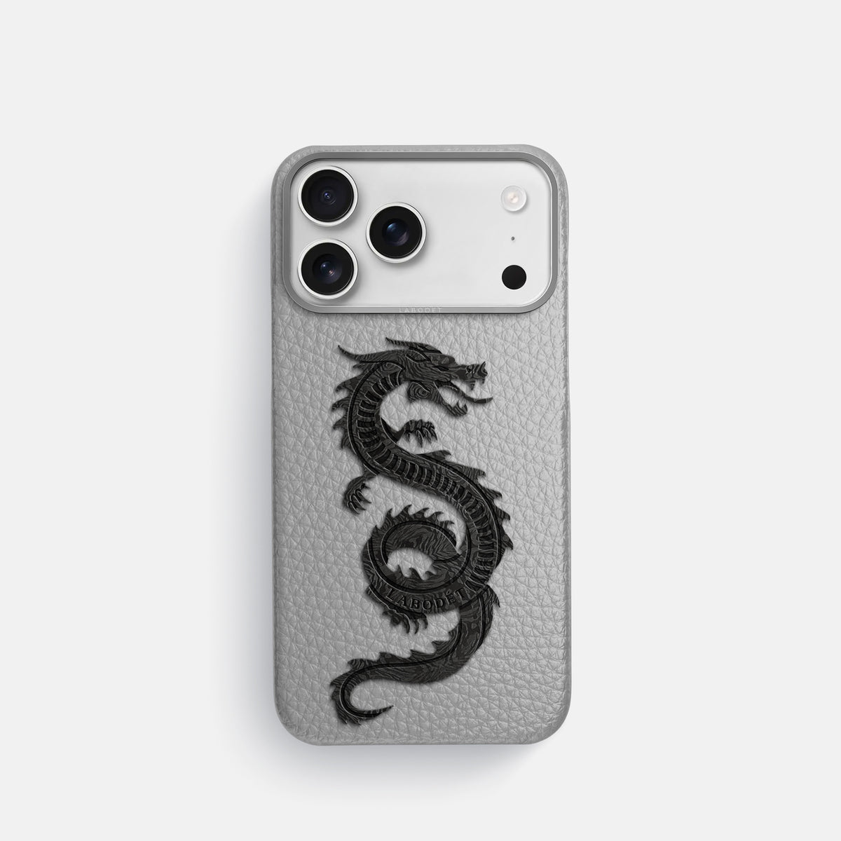 Classic Case With Carbon Dragon For iPhone 17 Pro In Calf -1 | Nuage-Steel