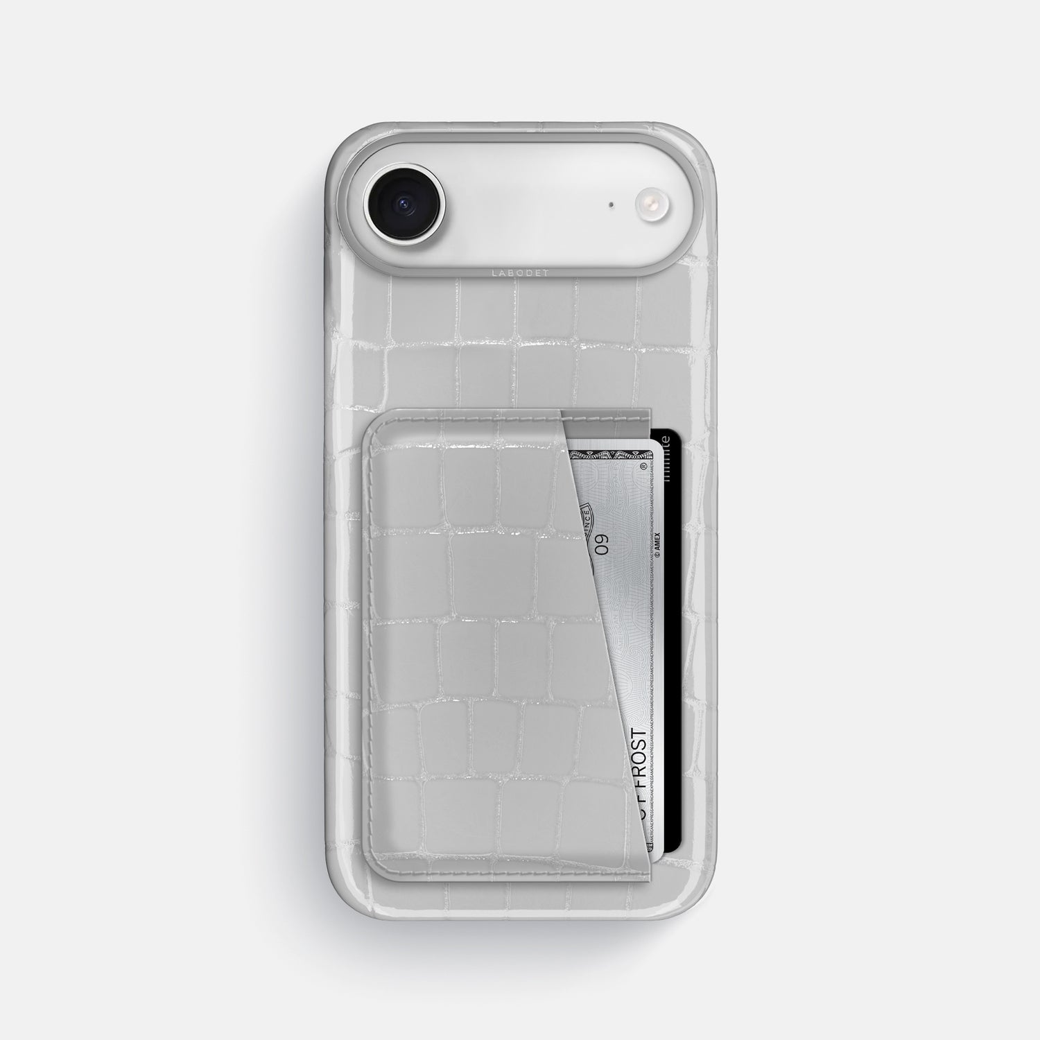 Double Card Case For iPhone 17 Air In Shiny Alligator Labodet Double Card Case For iPhone 17 Air In Shiny Alligator Labodet