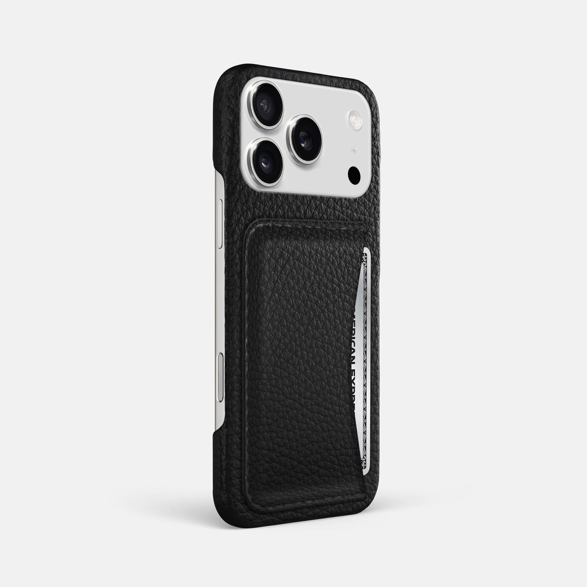 Slim Card Case For iPhone 18 Pro Max In Calf -2 | Black