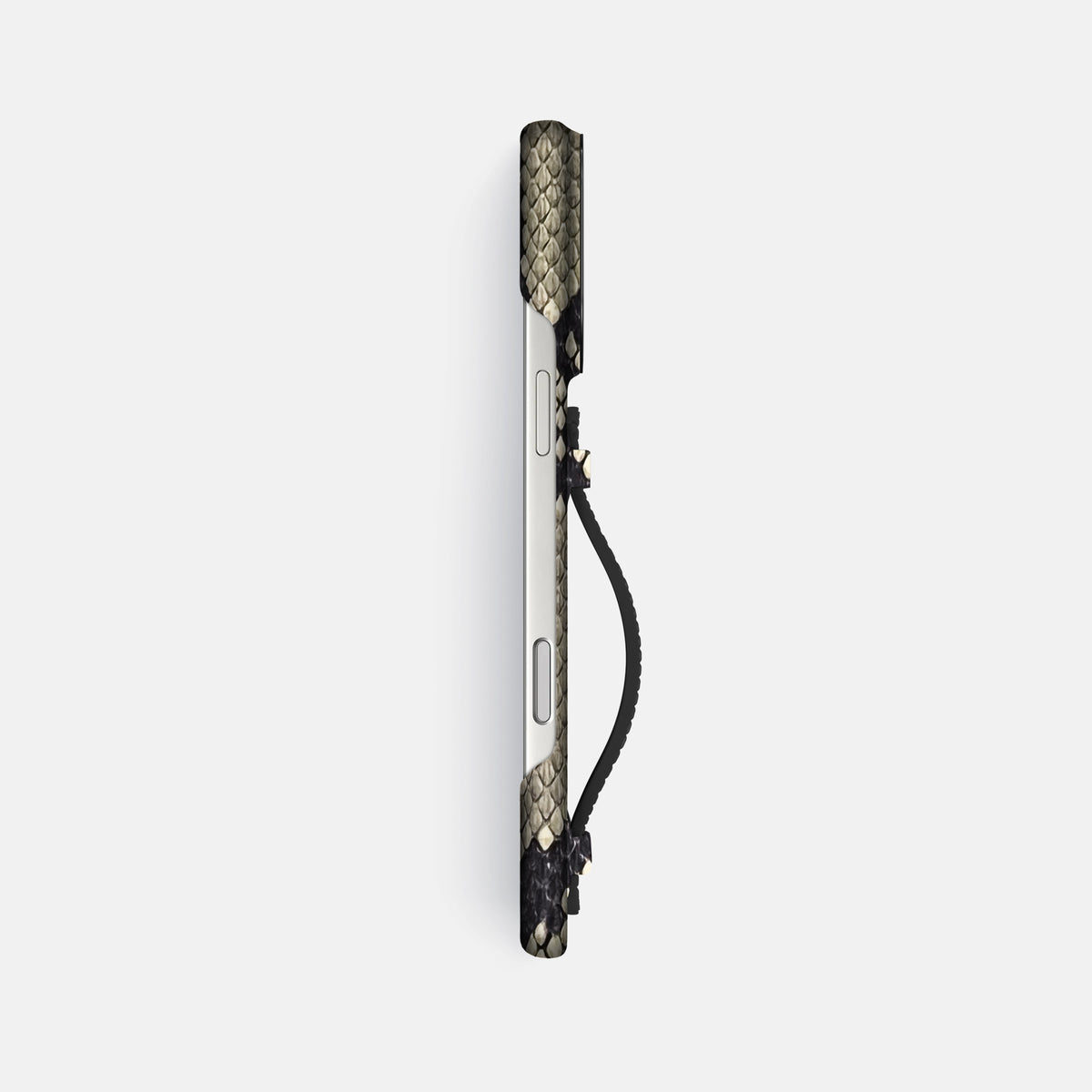 Center Handle For iPhone 17 Pro Max In Deluxe Python -2 | Savannah-Black
