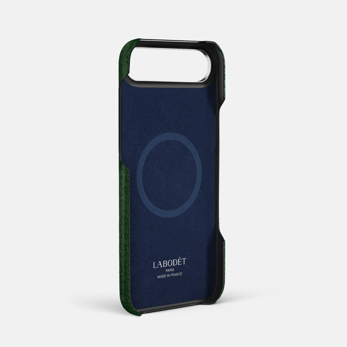 Handle Case For iPhone 17 Air In Calf -4 | Dark-Green-Steel