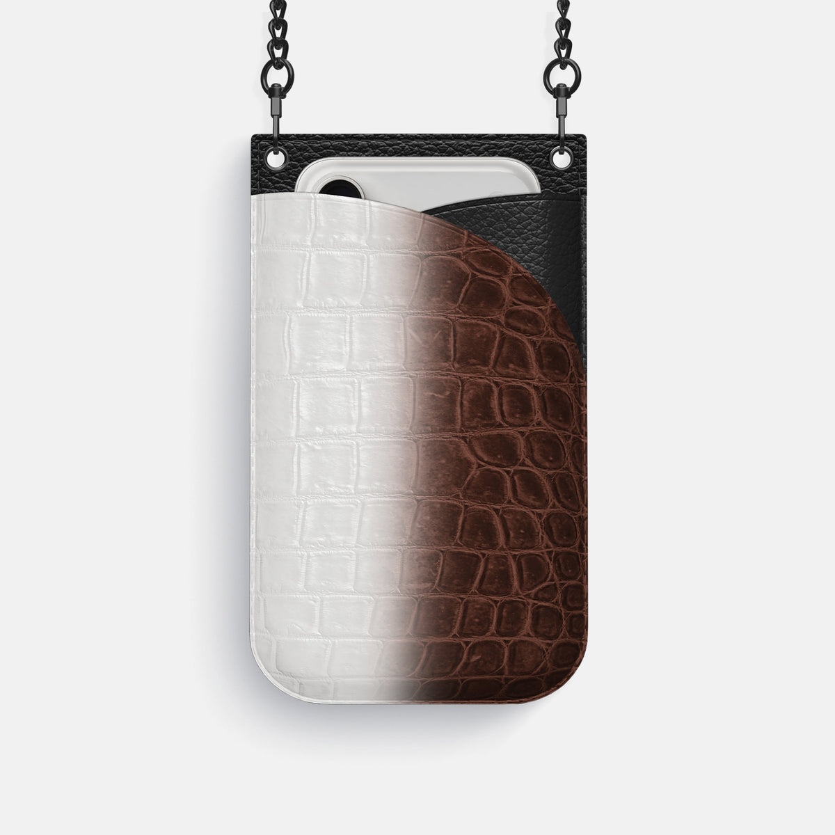 Crossbody Bag For iPhone 17 Pro In Himalayan Crocodile