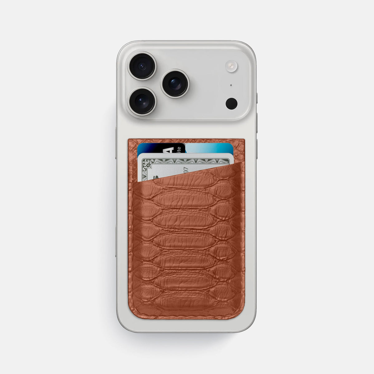MagSafe Wallet For iPhone 18 Pro Max In Python -1 | Medium-Brown