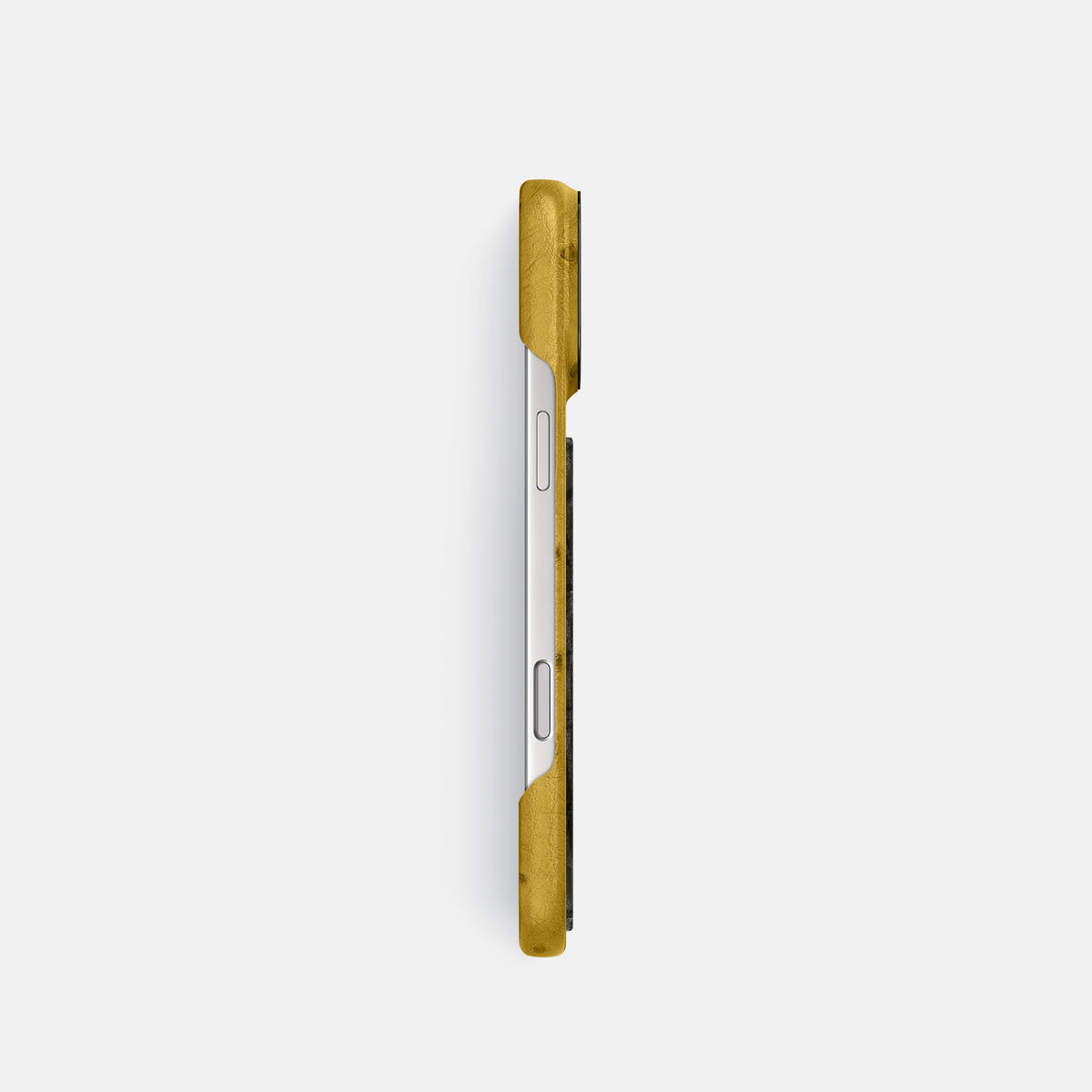 Classic Case With Carbon Dragon For iPhone 17 Pro In Ostrich -3 | Gold-Black