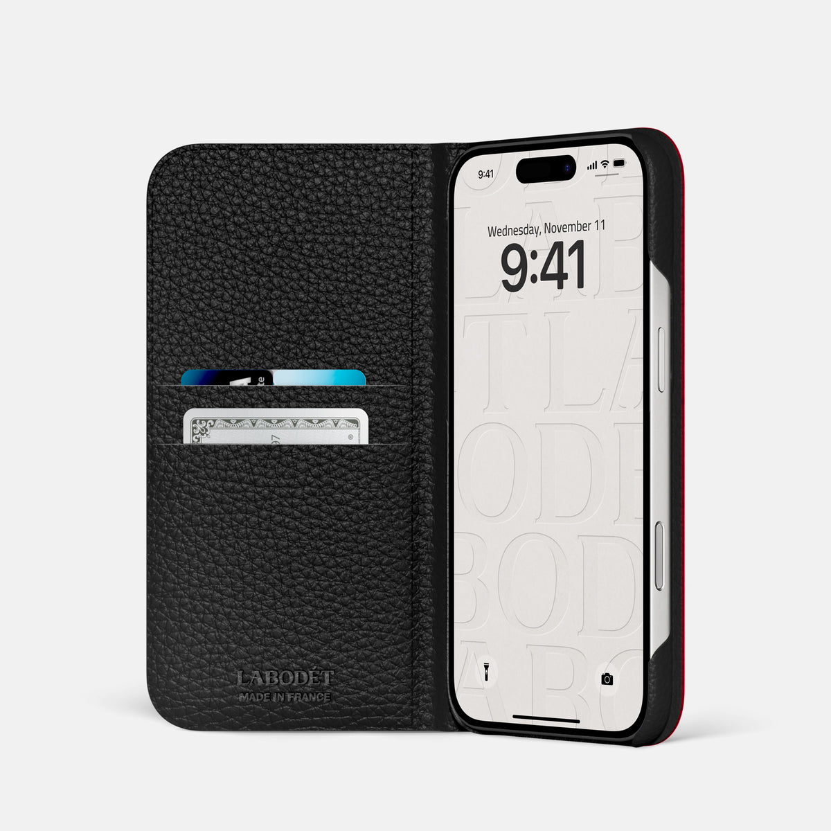 Folio Case For iPhone 17 Pro In Porosus Crocodile -2 | Burgundy-Steel