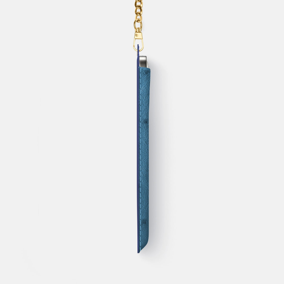 Crossbody Bag For iPhone 18 Pro Max In Ostrich -4 | Blue-Jeans-Gold