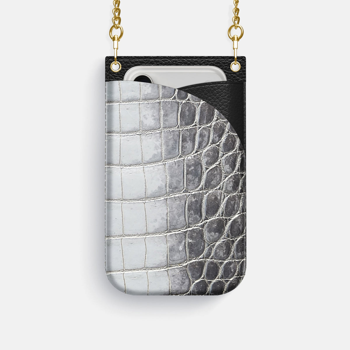 Crossbody Bag For iPhone 17 Pro In Himalayan Crocodile