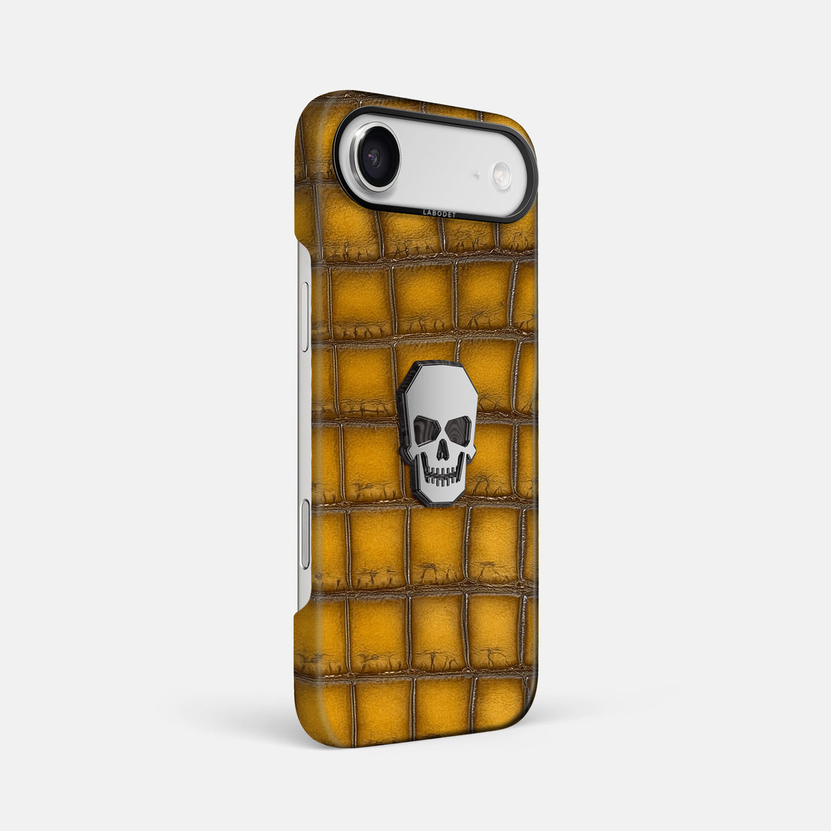 Classic Case With Titanium Skull For iPhone 17 Air In Patina Alligator -2 | Sydney-Black
