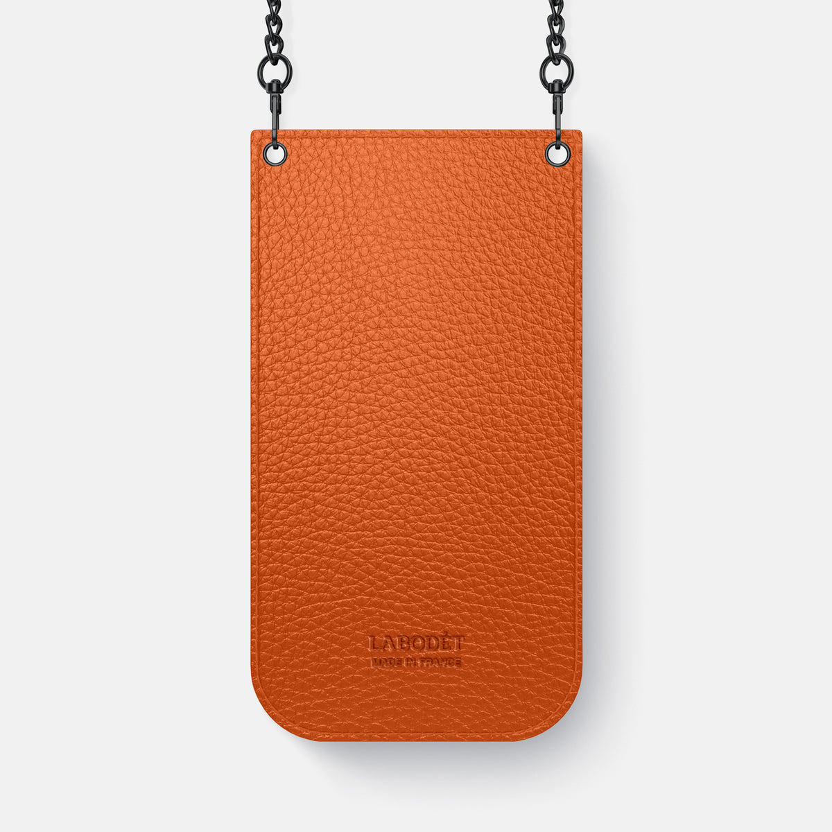 Crossbody Bag For iPhone 17 Pro Max In Calf -3 | Orange-Black
