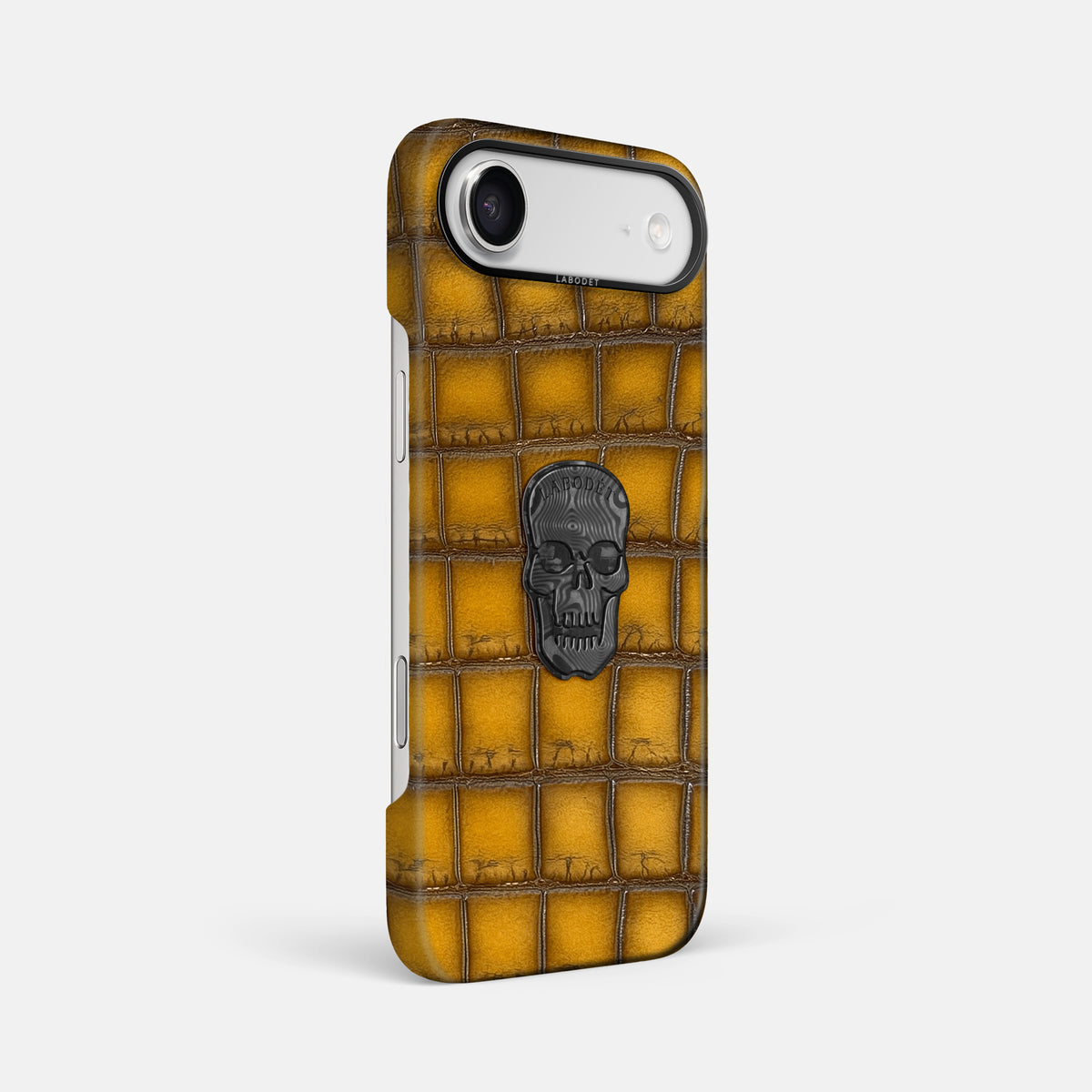 Classic Case With Carbon Skull For iPhone 17 Air In Patina Alligator -2 | Sydney-Black