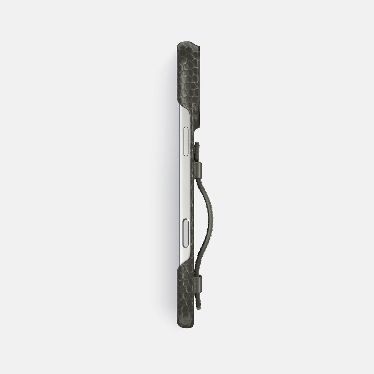 Handle Case For iPhone 18 Pro Max In Lizard -3 | Grey-Black
