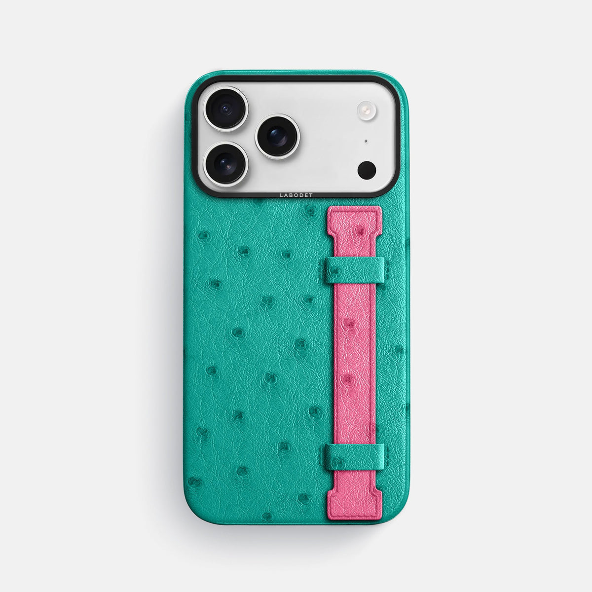 Handle Case Coloré For iPhone 18 Pro Max In Ostrich -1 | Turquoise-Black
