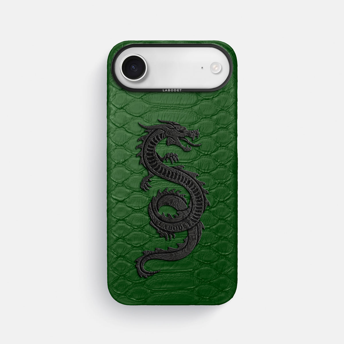 Classic Case With Carbon Dragon For iPhone 17 Air In Python -1 | Green-Black