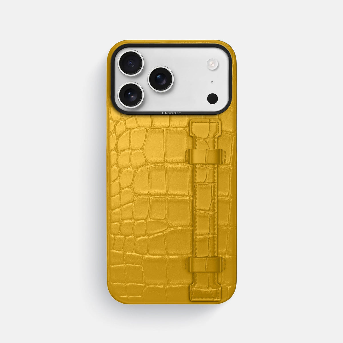 Handle Case For iPhone 18 Pro Max In Alligator -1 | Yellow-Black