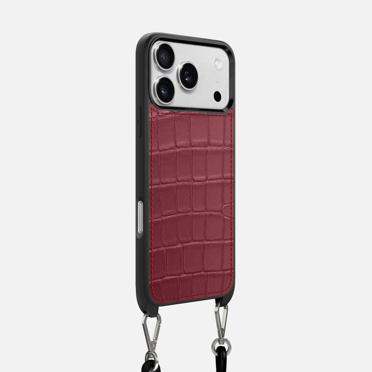 Crossbody Sport Case For iPhone 18 Pro In Alligator -2 | Burgundy