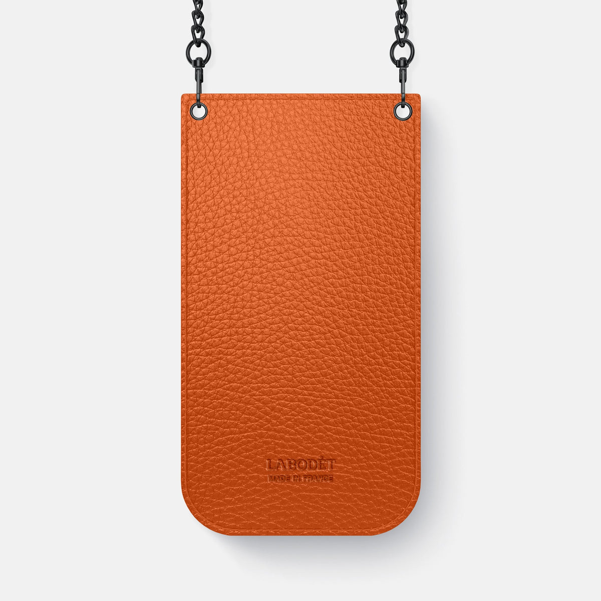 Crossbody Bag For iPhone 18 Pro Max In Calf -3 | Orange-Black