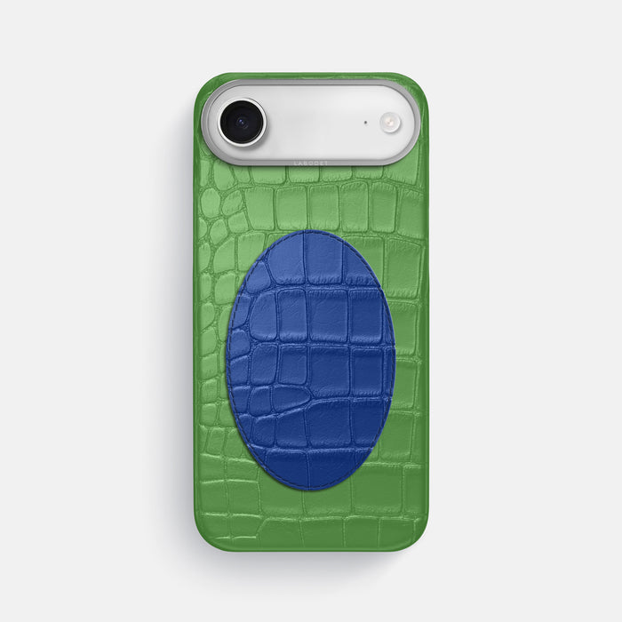Classic Case With Oval For iPhone 17 Air In Alligator -1 | Apple-Green-Steel