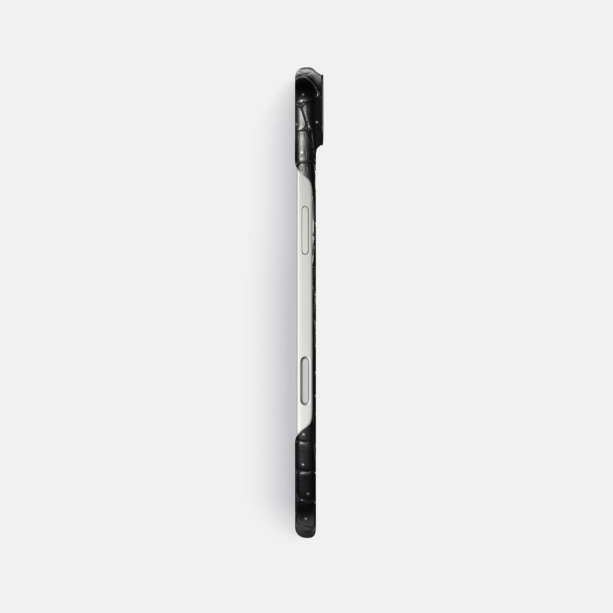 Classic Case For iPhone 17 Air In Porosus Crocodile -3 | Shiny-Black-Black