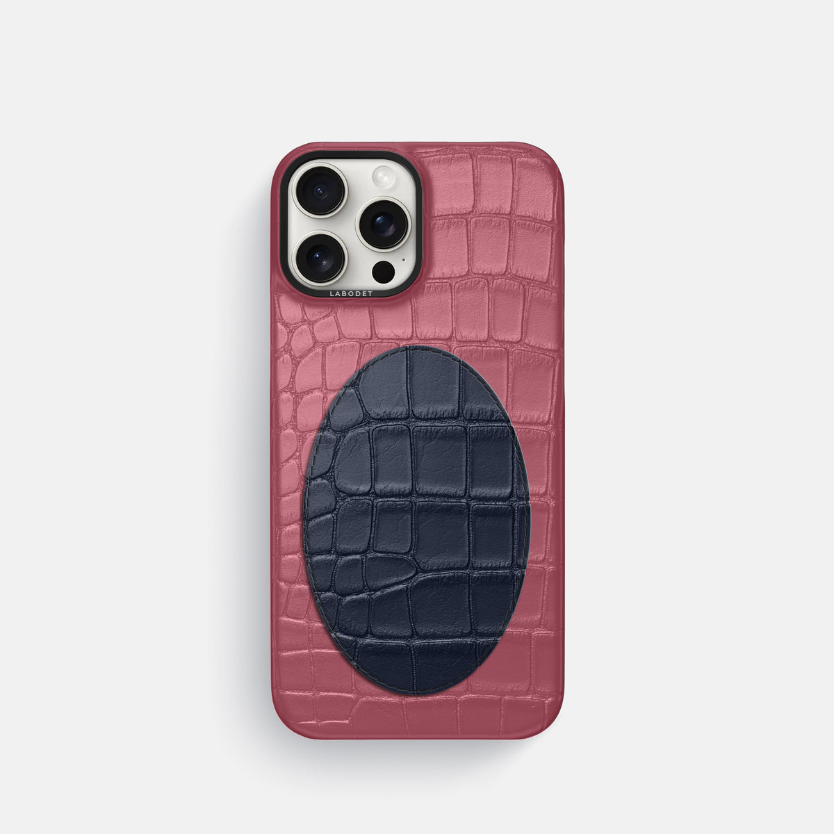 Classic Case With Oval For iPhone 16 Pro In Alligator -1 | Pink-Lagoon-Black