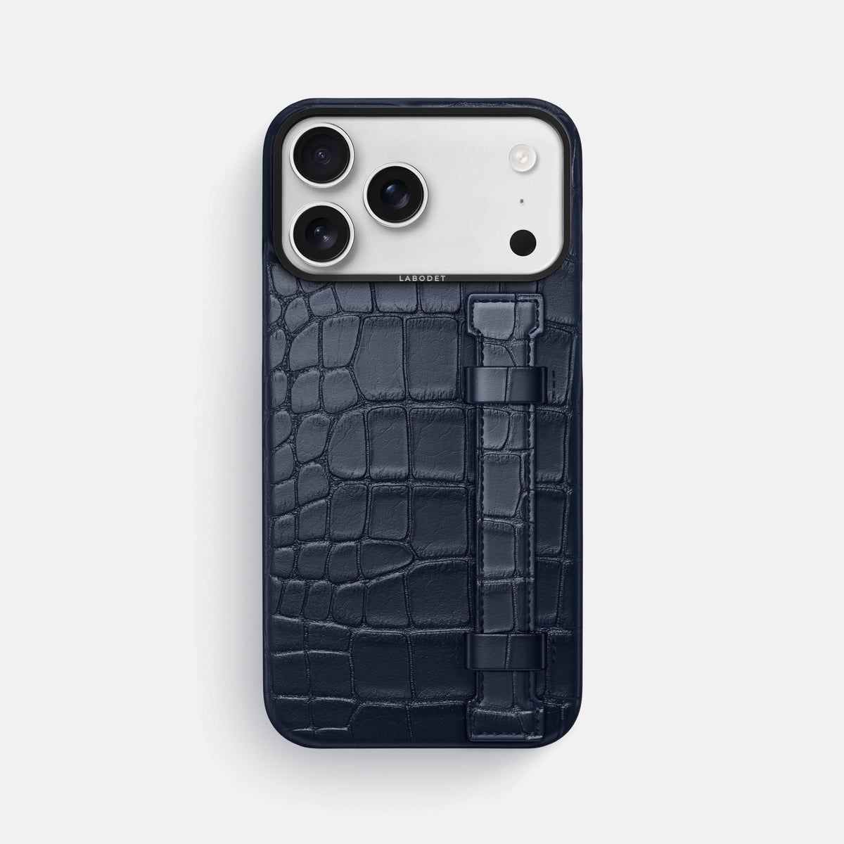 Handle Case For iPhone 18 Pro Max In Alligator -1 | Navy-Blue-Black