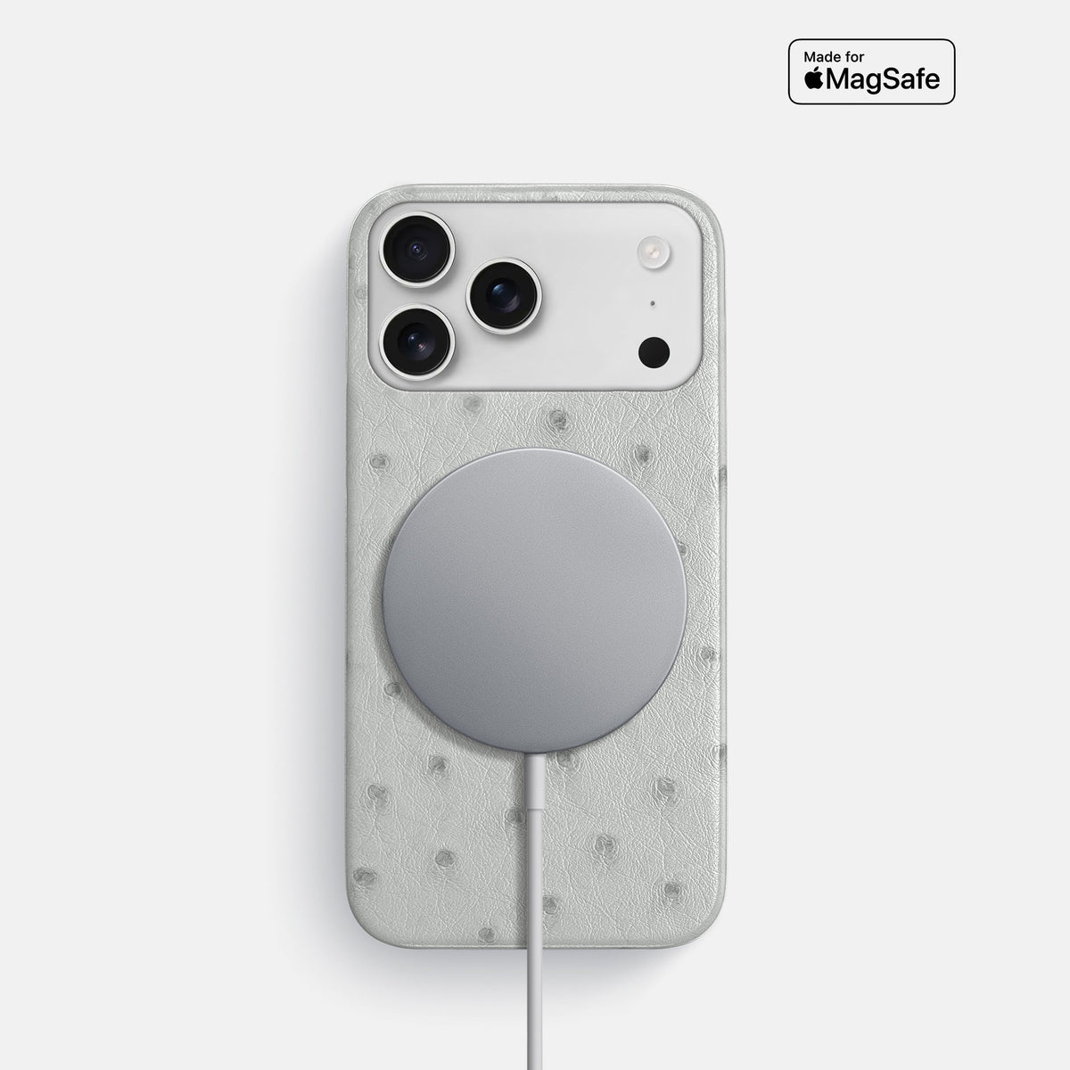 Slim Case For iPhone 18 Pro In Ostrich -5 | White