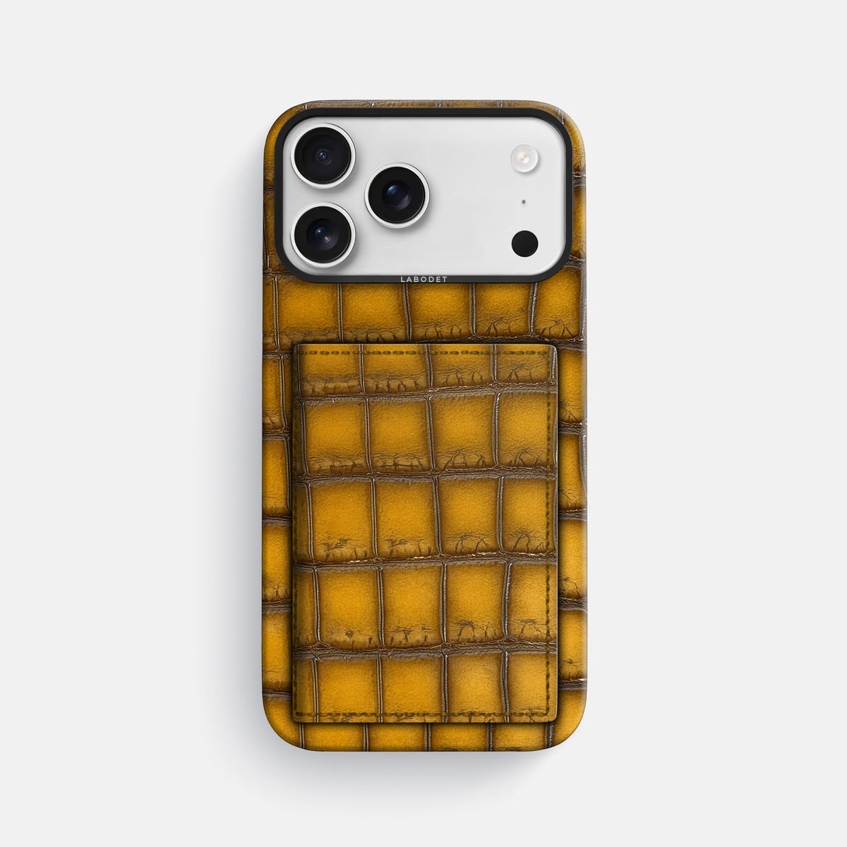 Bi-Fold Case For iPhone 17 Pro Max In Patina Alligator -1 | Sydney-Black