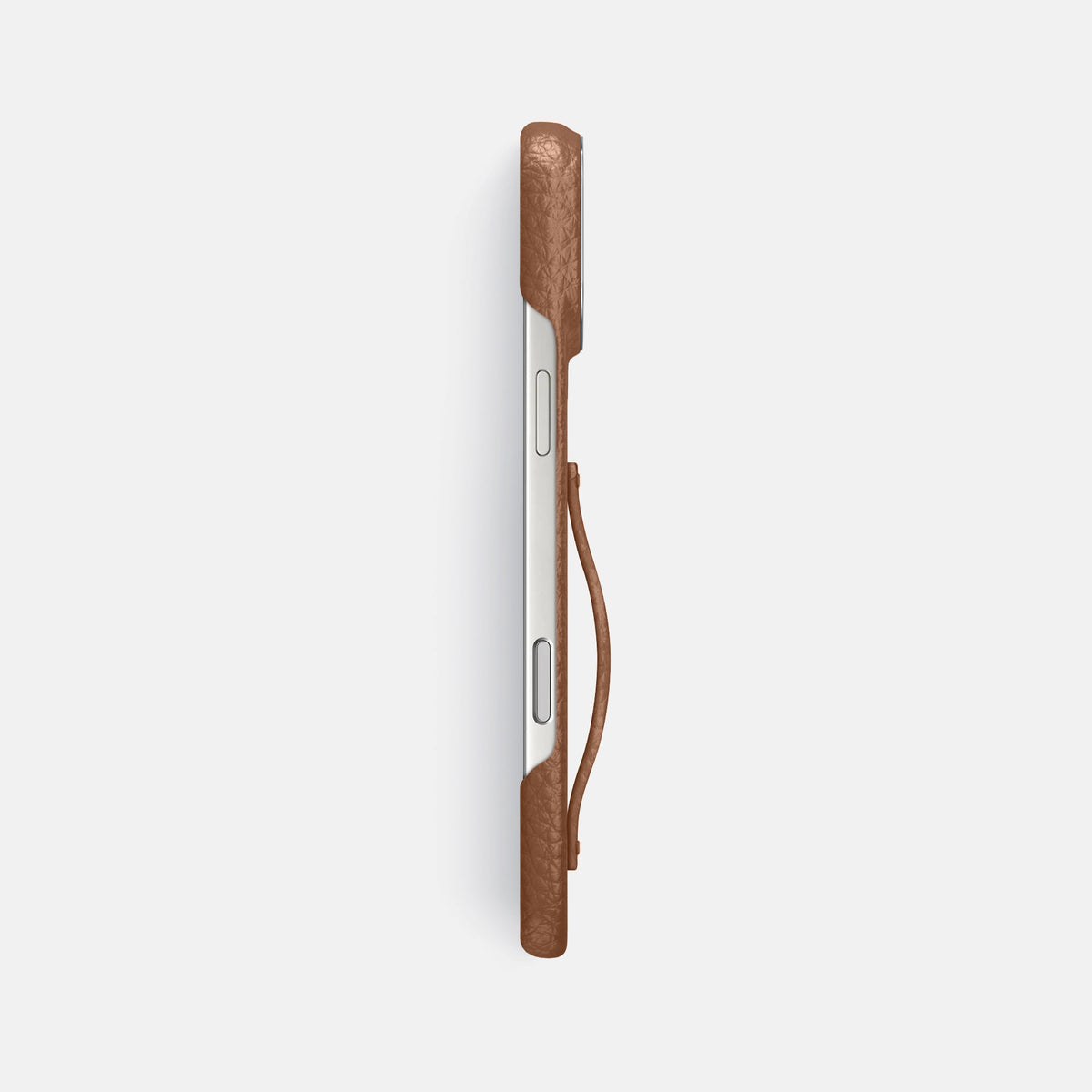 Finger Case For iPhone 18 Pro Max In Calf -3 | Caramel-Steel