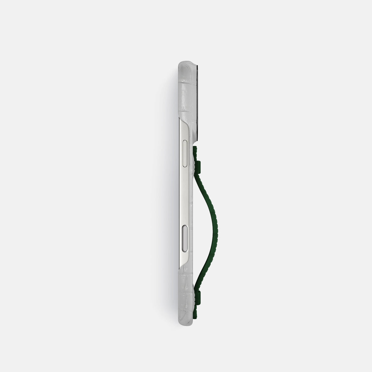 Center Handle For iPhone 17 Pro In Himalayan Crocodile -3 | Green-Black