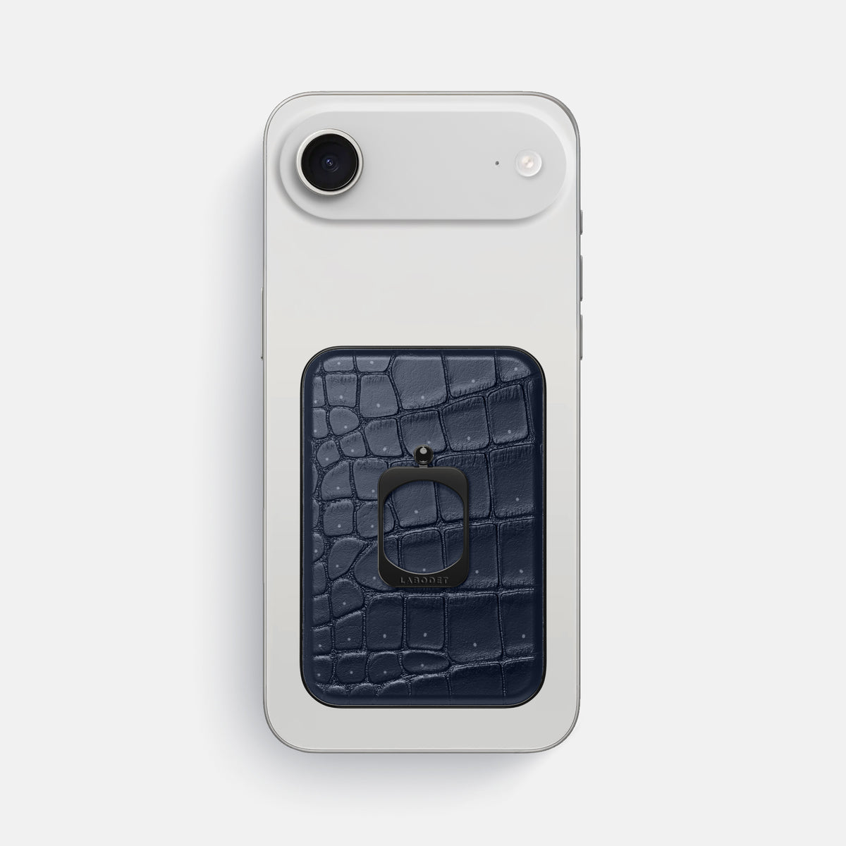 MagSafe Ring For iPhone 17 Air In Porosus Crocodile -2 | Deep-Blue-Sea-Black