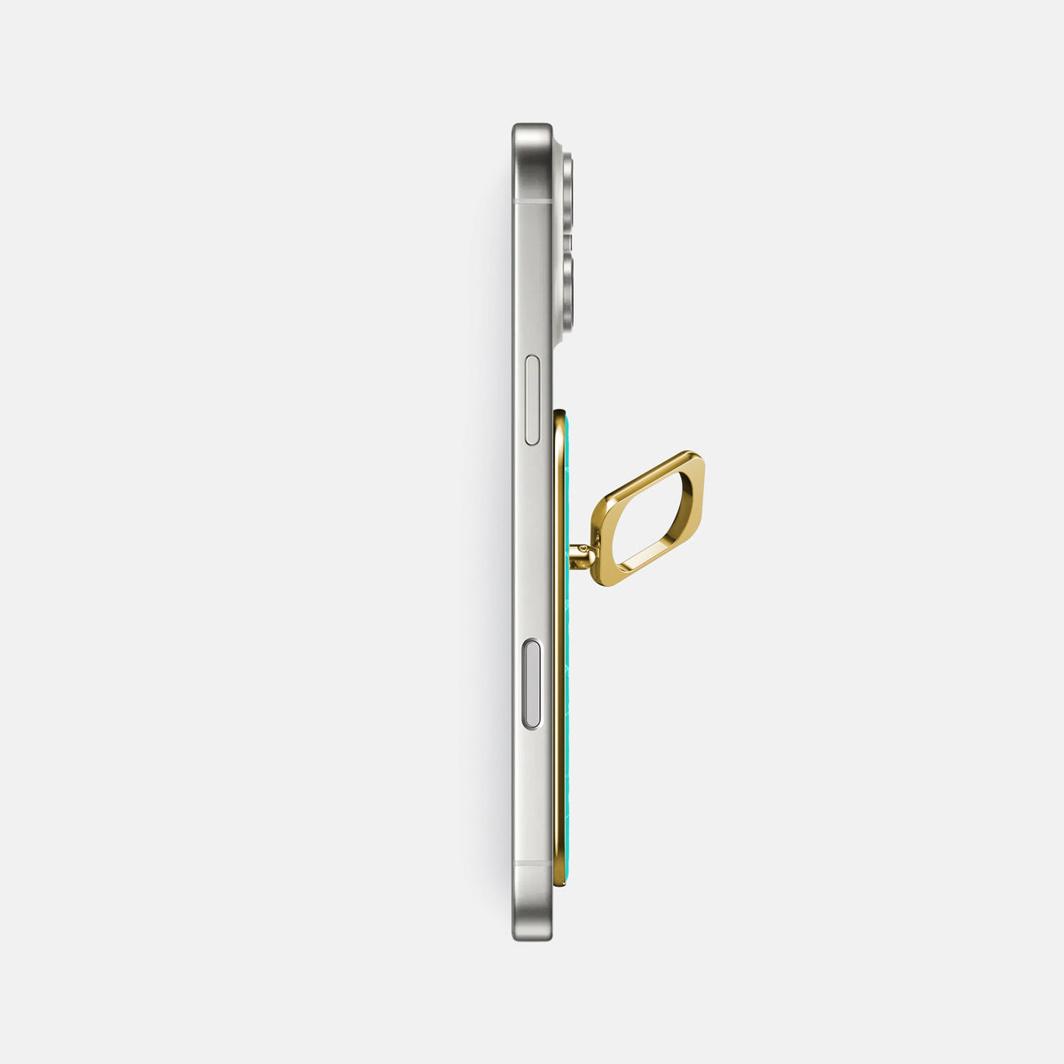 MagSafe Ring For iPhone 18 Pro Max In Shiny Alligator -3 | Mint-Gold