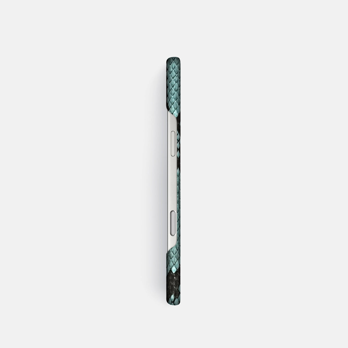 Slim Case For iPhone 18 Pro In Deluxe Python -3 | Blue-Lagoon