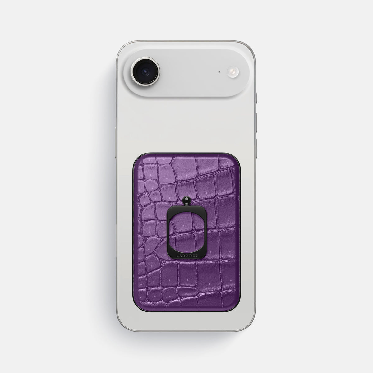MagSafe Ring For iPhone 17 Air In Porosus Crocodile -2 | Purple-Black