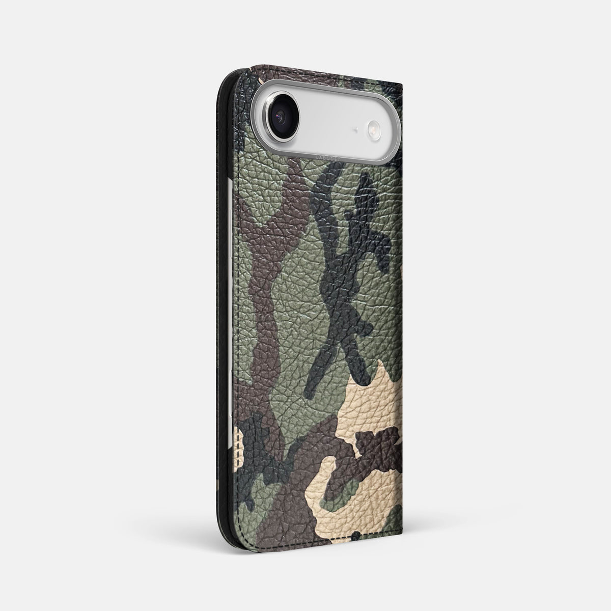 Folio Case For iPhone 17 Air In Calf -1 | Camouflage-Steel
