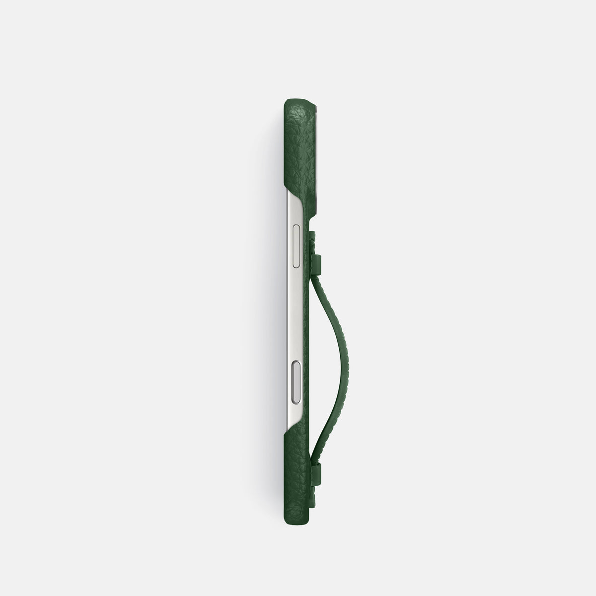 Center Handle For iPhone 17 Pro In Calf -2 | Dark-Green-Steel