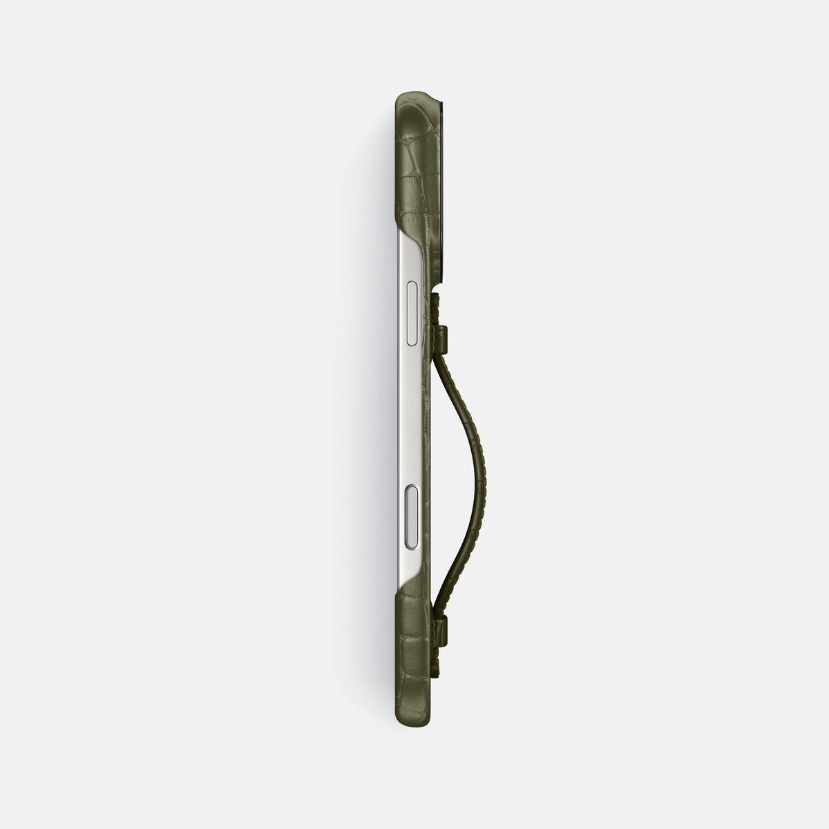 Center Handle For iPhone 18 Pro Max In Alligator -3 | Kaki-Green-Black