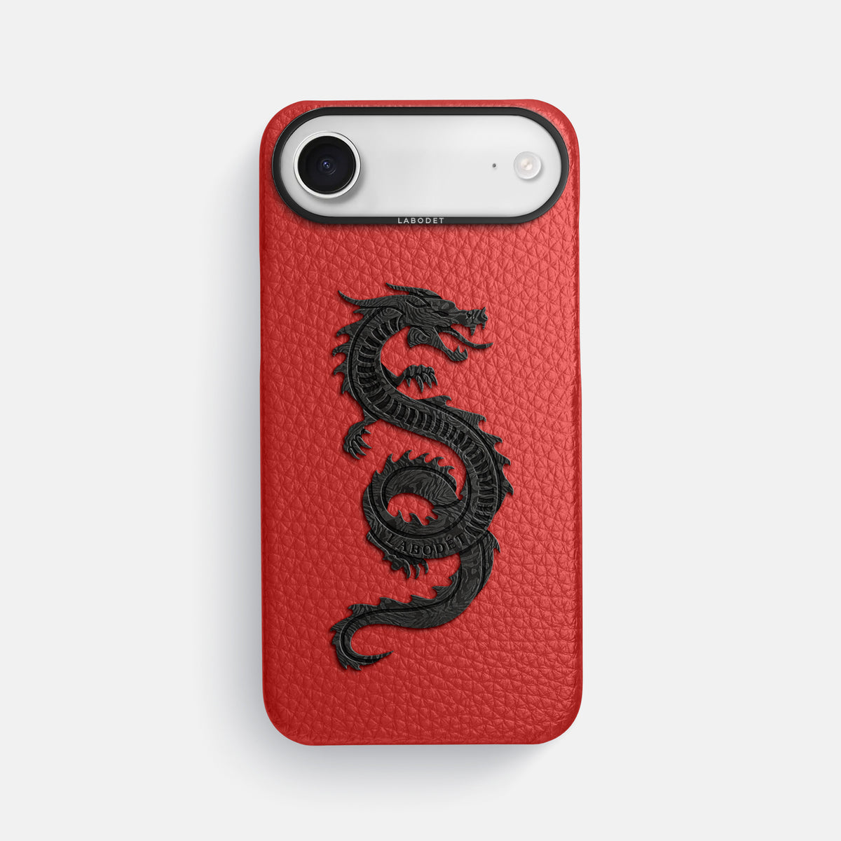 Classic Case With Carbon Dragon For iPhone 17 Air In Calf -1 | Red-Black