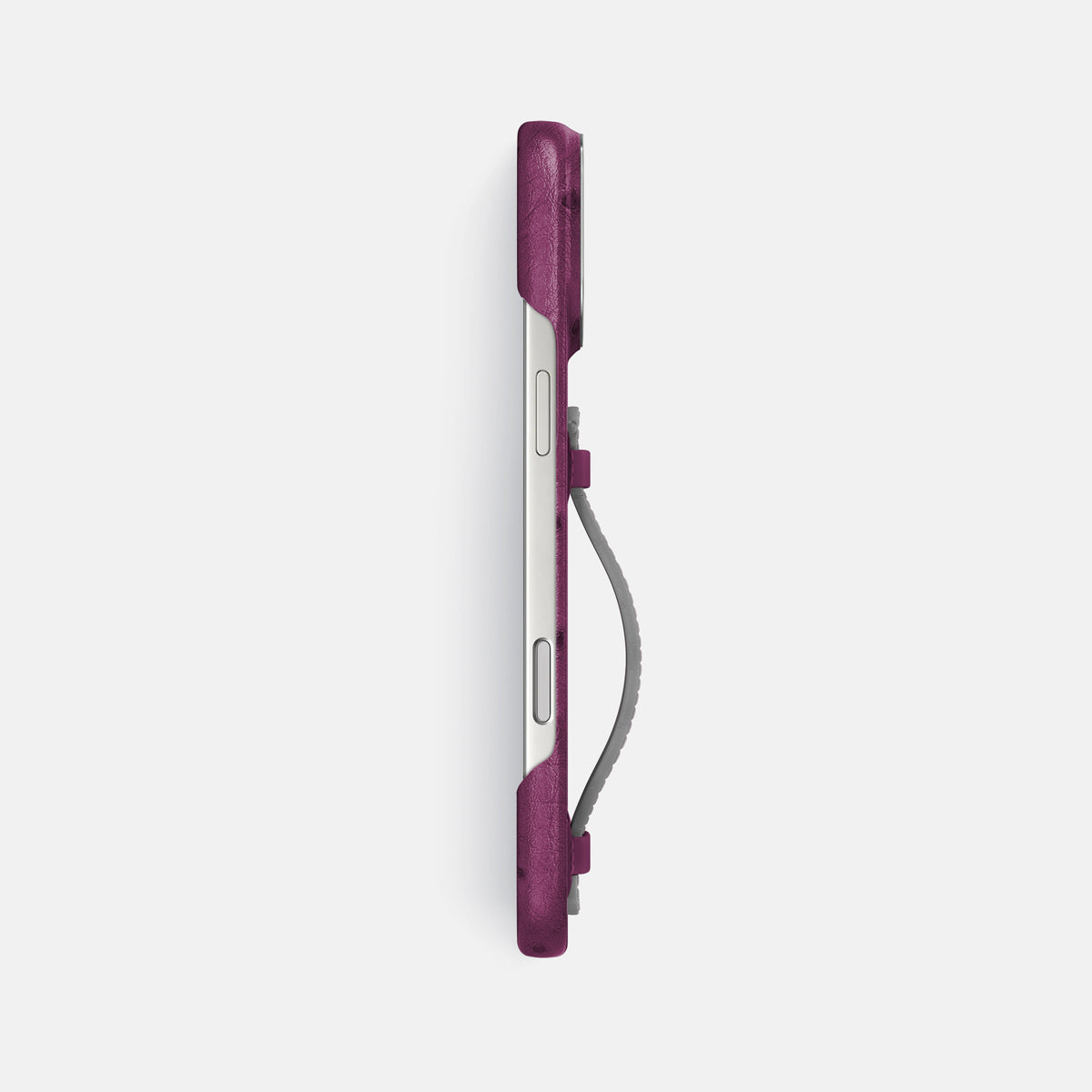 Center Handle Coloré For iPhone 17 Pro Max In Ostrich -2 | Purple-Steel