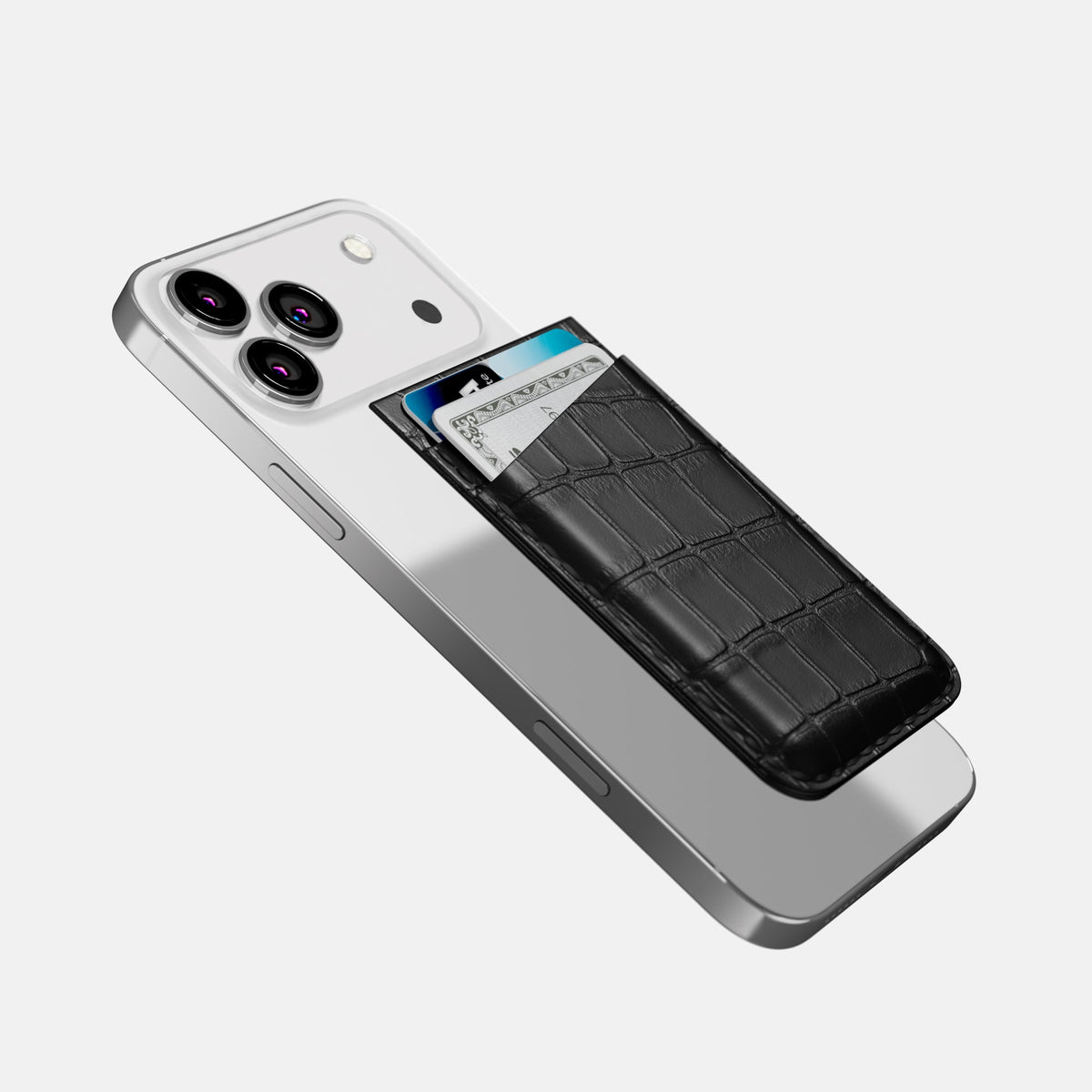 MagSafe Wallet For iPhone 18 Pro Max In Alligator -4 | Black